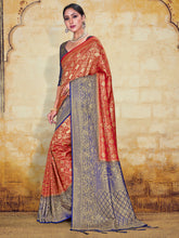 Red Banarasi Art Silk Woven Saree